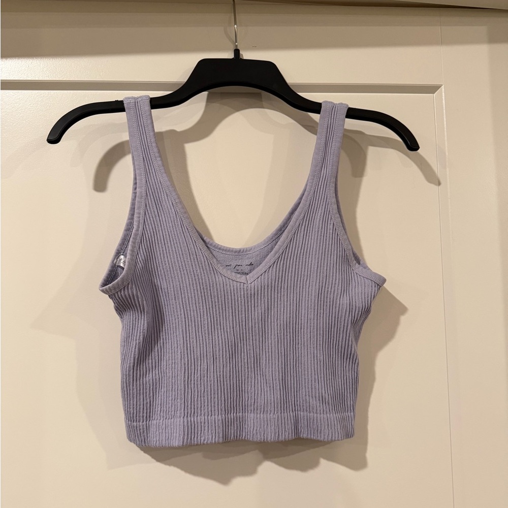 Urban Outfitters Lavender Ribbed Crop Top